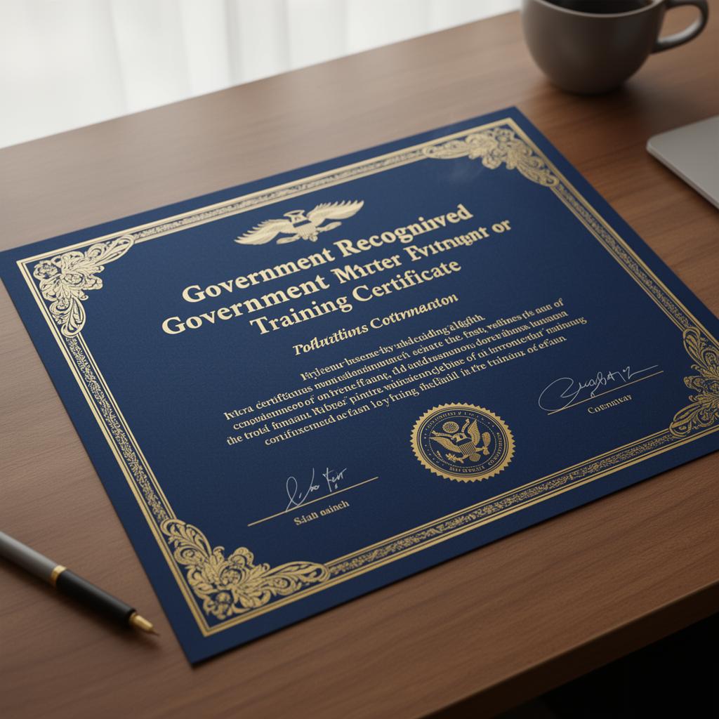 Government recognized EV technician certificate